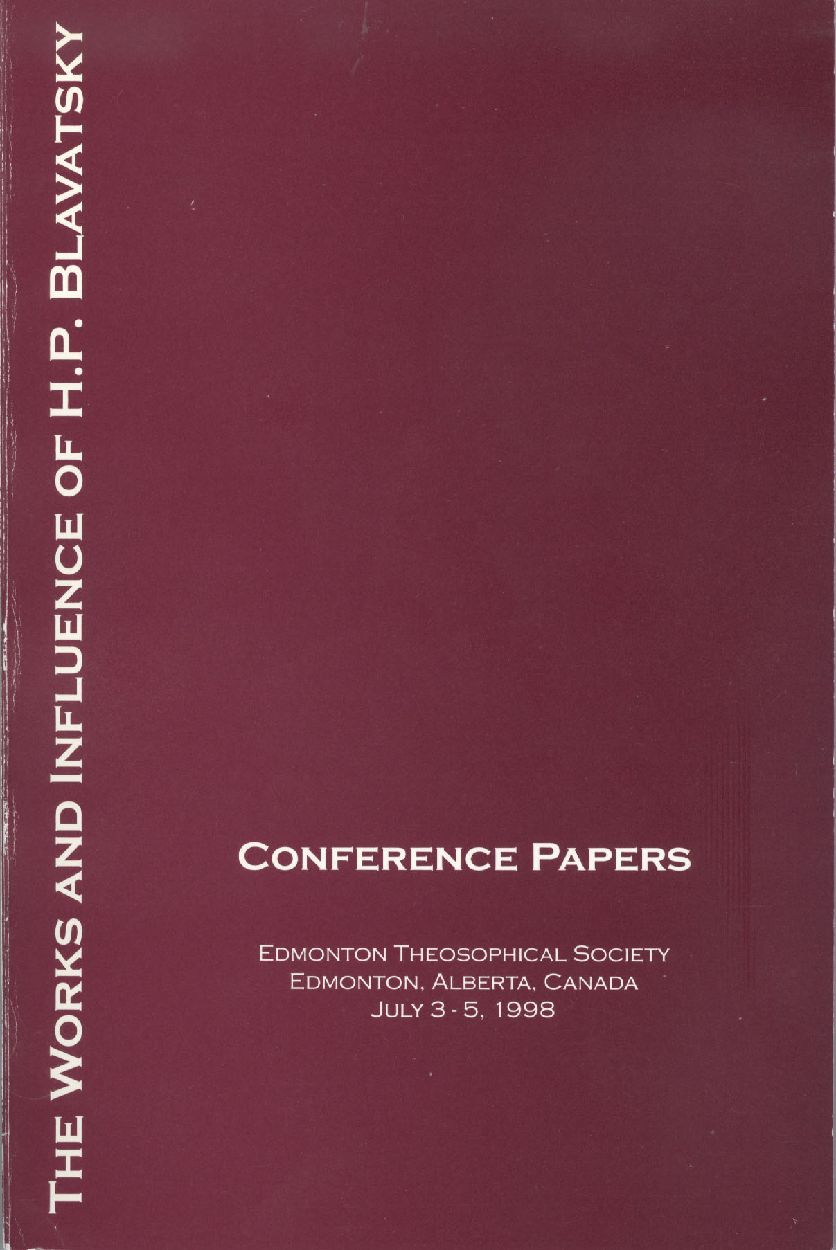 1998 Conference Papers - front cover